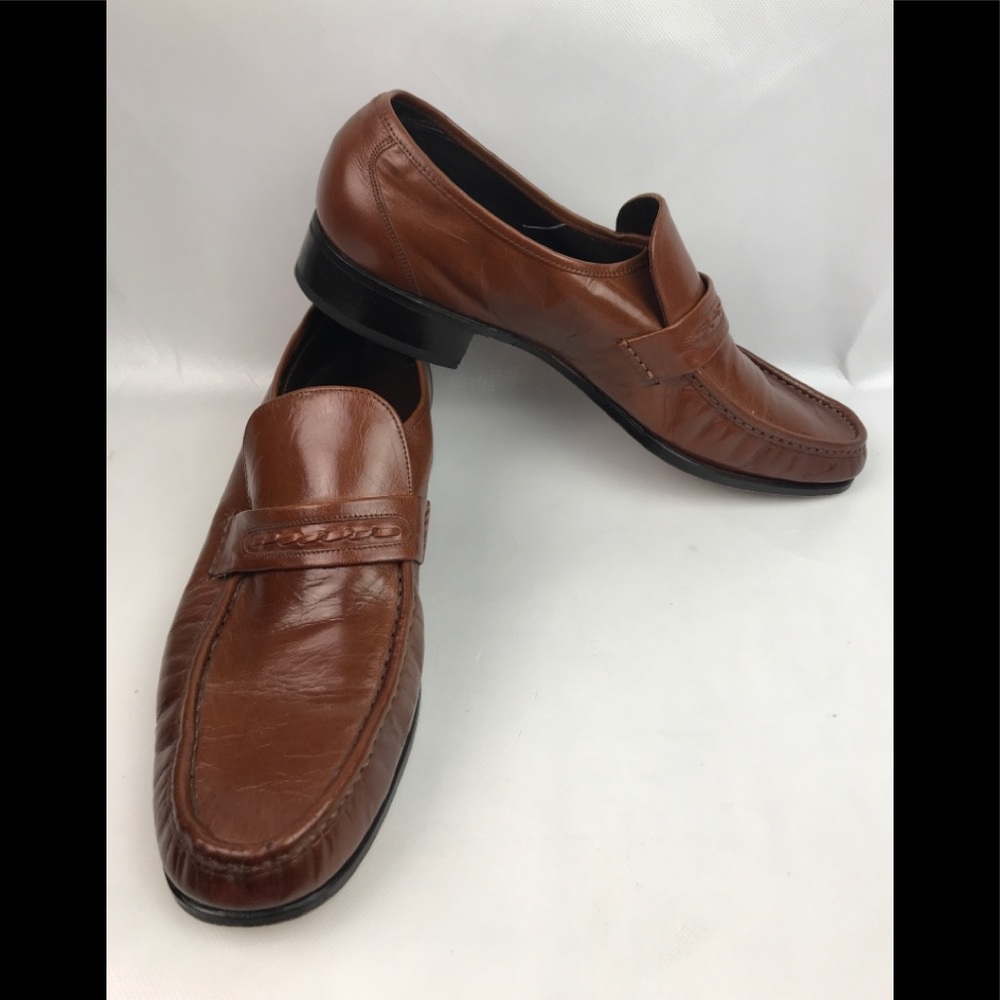 Florsheim Moc Toe Bit Loafer Cognac Shoes Sz 13
